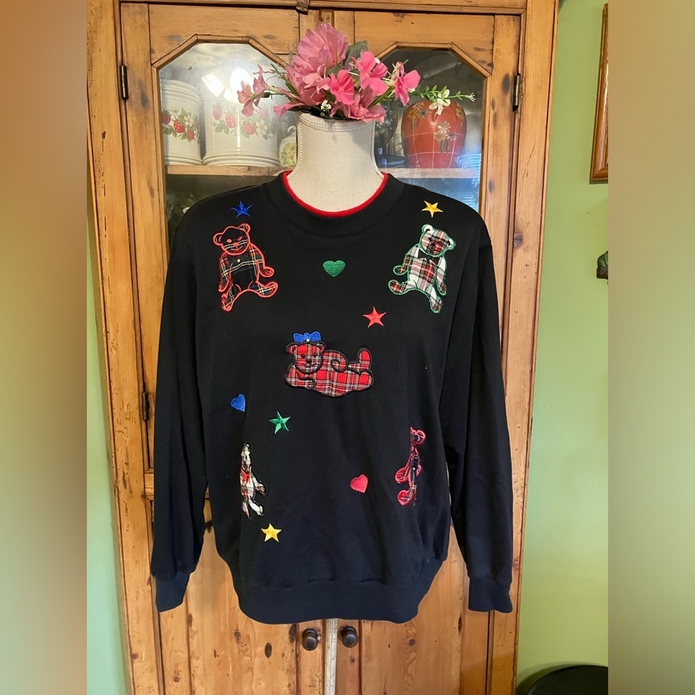 Alfred Dunner Bear crewneck